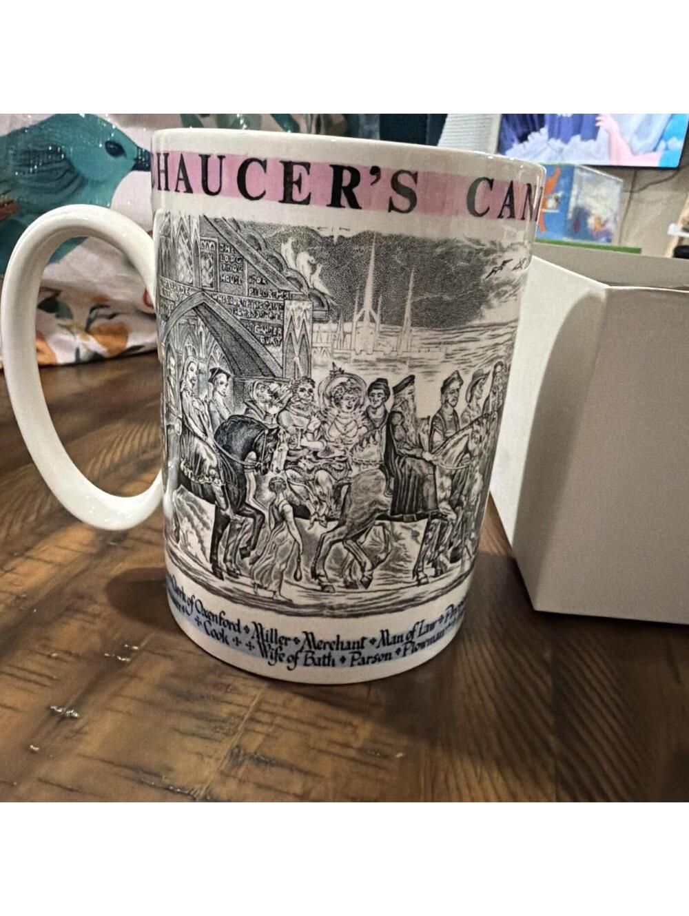 Wedgwood Pilgrims Mug Made England Geoffrey Chaucer